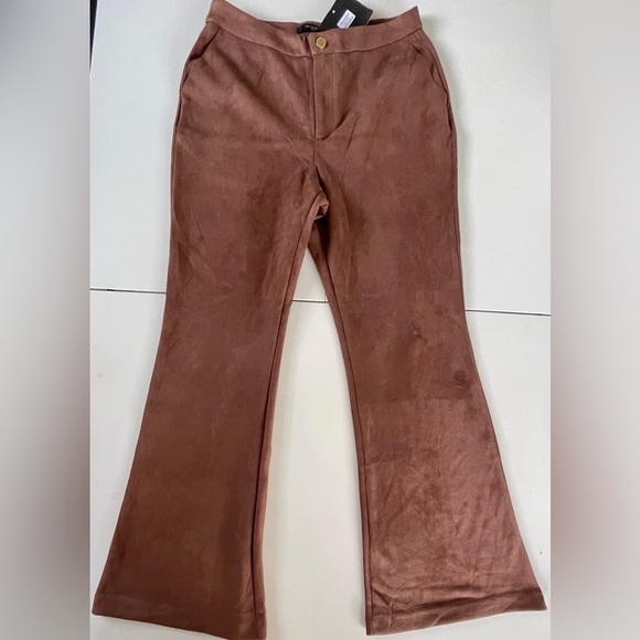 Marc New York Pants - NWT Marc New York Suede Flare Pants Brown Size 10